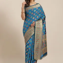 KIMISHA Woven Design Zari Banarasi Saree-picture-37