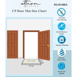 Athom Living Premium Anti Slip Printed Doormat - Multicolour image 4