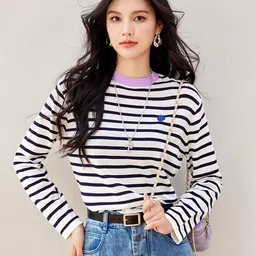 JC Collection Women Striped Pullover-picture-2
