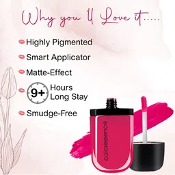 Coloressence Intense Long Lasting Liquid Lip colour - 8 ml - Tipsy Wine - LLC - 15 image 3