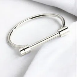 APUNKA D FASHION Silver Stainless Steel Bracelet image 2