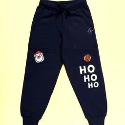 KiddoPanti Boys Graphic Printed With Santa & Reindeer Patches Joggers Track Pants-picture-48