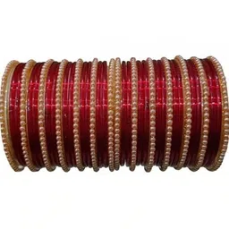 Only Offers Red Glass Artificial Stones Bangle-picture-41
