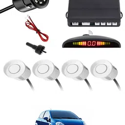 zplus Car Parking Sensors - Set of 4 with Reverse Parking Camera (White)-125 Safety of Passengers/Car One Alarm Kit-2380 Parking Sensor-picture-39