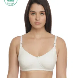 Inner Sense Organic Antimicrobial Soft Feeding Bra - Milky White-picture-13