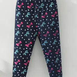 Kookie Kids Full Length Leggings Bow Print - Navy-image-89