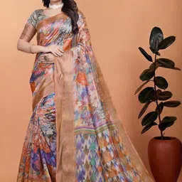 AmiFashion Floral Silk Blend Designer Saree-picture-11