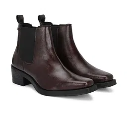 Delize Men Square Toe Slip-On Textured Chelsea Boots-picture-33