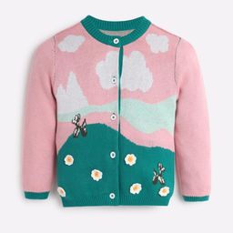 Somersault Girls Quirky Round Neck Cotton Cardigan Sweater-picture-18
