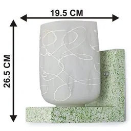 1ST TIME White & White Textured Wood Contemporary Cylinder Shaped Wall Lamp image 5