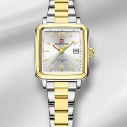 Naviforce Women Dial & Stainless Steel Bracelet Style Straps Analogue Watch NF9252L_S W G-image-26