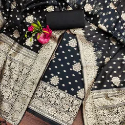 Maroosh Floral Embellished Jacquard Woven Design Unstitched Dress Material-picture-20