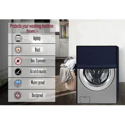 The Furnishing Tree Blue Printed Washing Machine Cover image 5