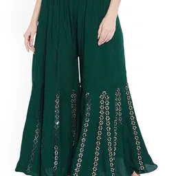 SRISARAS Women Embroidered Regular Fit High-Rise Trousers-picture-25