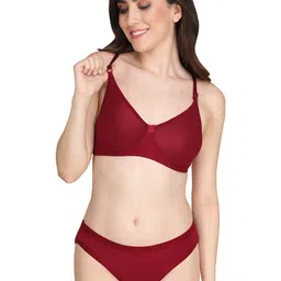 Liigne Pack Of 5 Solid Non Padded Non-Wired Pure Cotton Everyday Bra Lingerie Set image 5