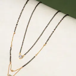 Shining Glory Gold-Plated Beaded Mangalsutra image 2