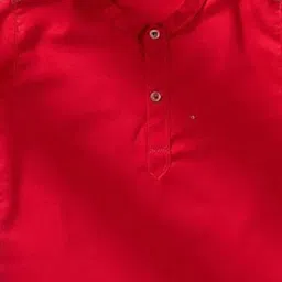 Sangria Boys Pure Cotton Mandarin Collar Kurta-Pyjama With Printed Jacket Set image 2