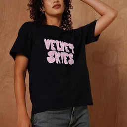 Mast & Harbour Women Printed Relaxed Fit T-shirt-picture-27