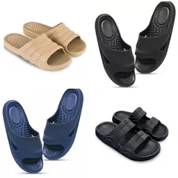 Feel alive Set Of 4 Ultra-Comfortable Lightweight Thong Flip-Flops-picture-19