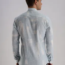 BS BLUE SQUAD Men Slim Fit Opaque Printed Casual Shirt image 3