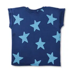 BLUMBUDS Boys Pack Of 2 Geometric Printed Henley Neck Cotton Tshirts image 2