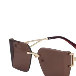 HASHTAG EYEWEAR Unisex UV Protected Lens Rimless Square Sunglasses image 5