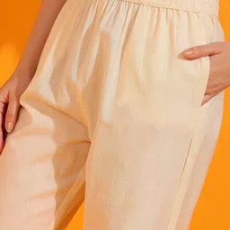 Pittra4ever Women Solid Comfort Pleated Trousers image 4