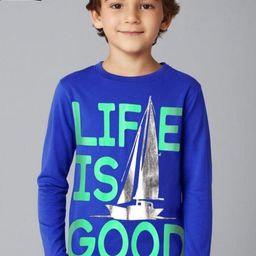 ARIAS By LARA DUTTA Boys Varsity Printed Applique T-shirt-picture-42