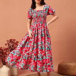 OTABU Print A-Line Midi Dress image 2