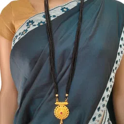K_K_Plain Black 6 Line chain-MEDALpendal-image-99