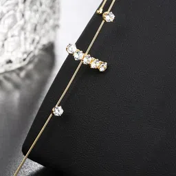 Vembley Gold-Plated Cubic Zirconia Alloy Ear Cuff image 3