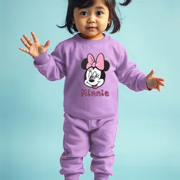 YK Disney Girls Embroidered Round Neck Long Sleeves Sweatshirt With Jogger-picture-28