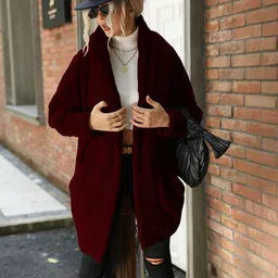 HERE&NOW Women Double Sided Velvet Overcoat-picture-28