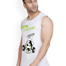 SLOWLORIS Men Pack Of 2 Printed Combed Cotton Gym Vest image 2