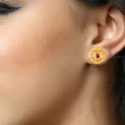 VIVASTRI Women Gold-Plated Alloy Earrings image 3
