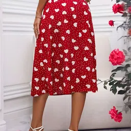 StyleCast Printed A-Line Knee lenght Skirt image 3