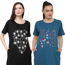 Linoges Women Floral 2 Printed 1 T-shirt image 2