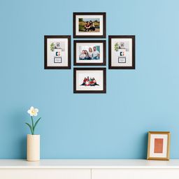 Kuber Industries Brown 5 Pieces Wooden Wall Photo Frames-picture-19