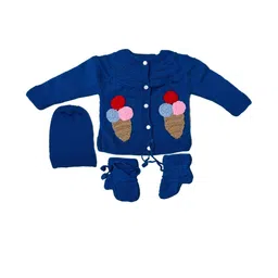 Cute Collection Kids Woollen Sweater with Cap & Pair of Socks-picture-32