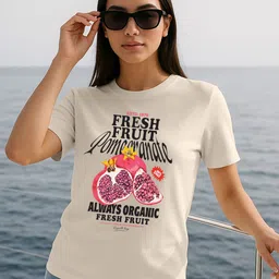 JUNEBERRY Women Printed Pure Cotton T-shirt-image-30