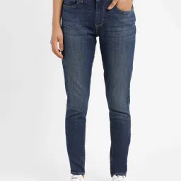levi's Women's 710 Blue Skinny Fit Mid Rise Jeans-picture-19