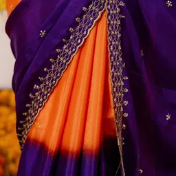 all about you Ombre Embroidered Saree image 3