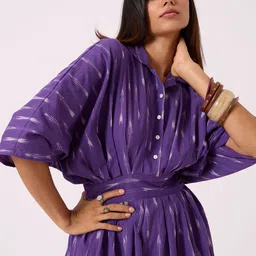 OKHAI Heather Pure Cotton Ikat Short Dress image 4