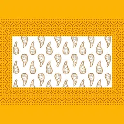 MILAAV Yellow 144 TC Bedsheet with 2 Pillow Covers image 2