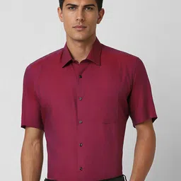 Van Heusen Men Spread Collar Solid Cotton Formal Shirt-picture-31