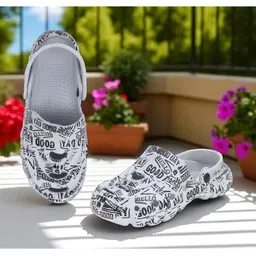 KAPYANSH Men Set of 2 Grey & White Clogs Flip Flops image 2