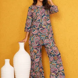 KALINI Printed Round Neck Tunic & Palazzos Co-Ords image 4
