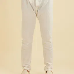 Manyavar Ethnic Motifs Embroidered Sequinned Mandarin Collar Straight Kurta With Churidar image 4