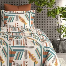 CHICERY White & Brown Floral Heavy Winter 350 GSM Single Bed Comforter image 2