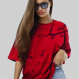 Leotude Women Tie and Dye Printed T-shirt-picture-22